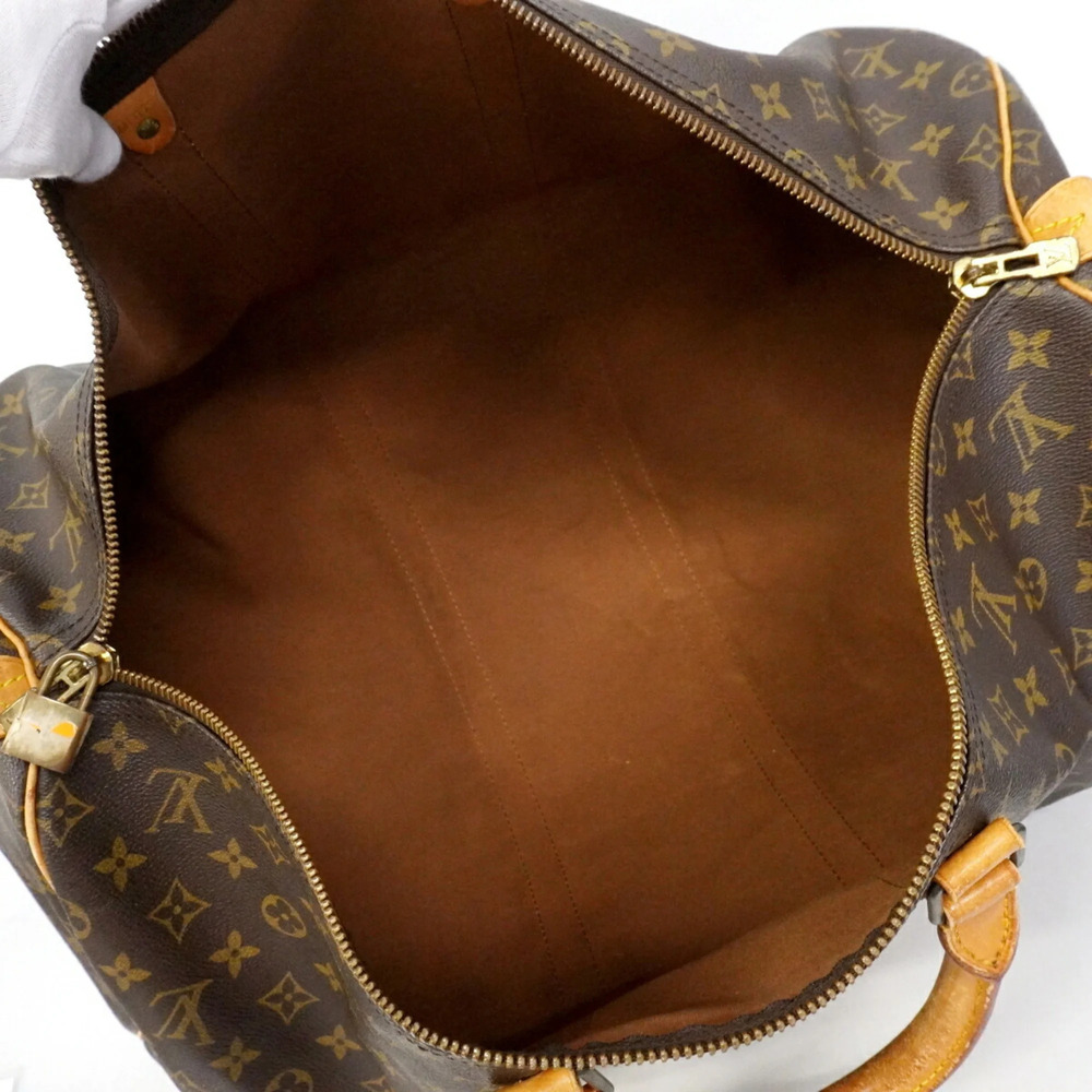 LOUIS VUITTON Brown Monogram Keepall 55 Boston Bag - Picture 4 of 14